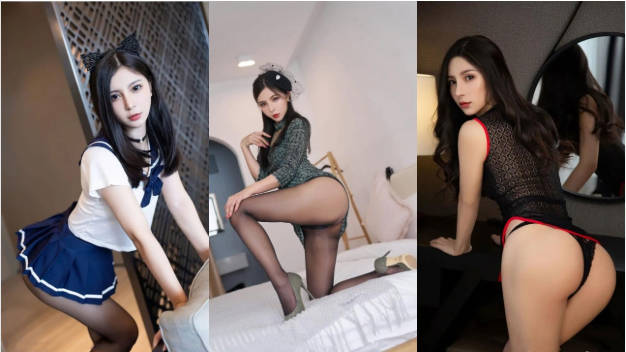 高颜秀人网女神【小蛮妖】最新12月新作，性感婚纱外拍，钻石内裤勒逼掰逼，模拟口交