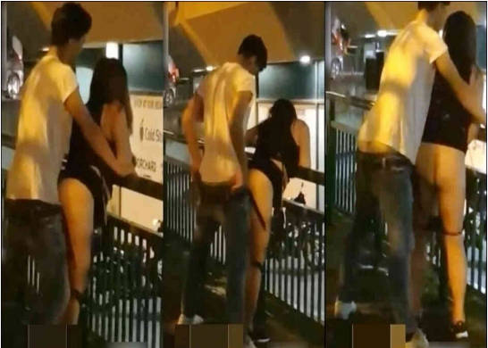 某网友爆料青年男女在大街上啪啪啪